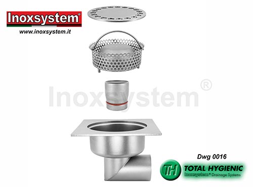 Drainage channel with grating - 2150 - Inoxsystem S.r.l. - inox / for  kitchen / floor