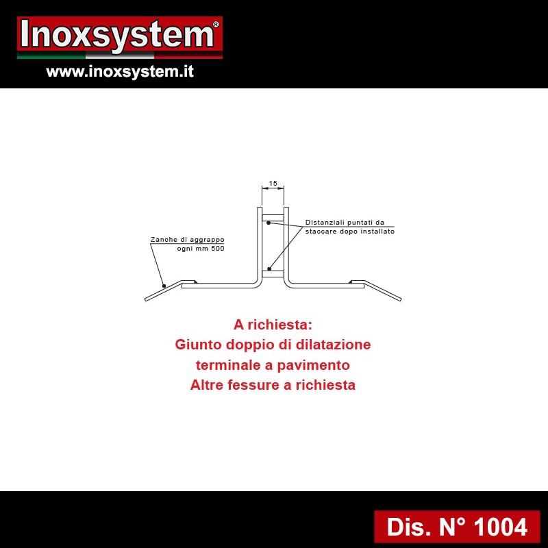 Dessin Profilé de separation en acier inoxidable