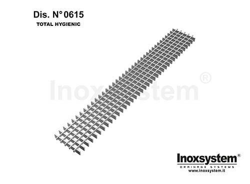 Total Hygienic multi-slot grating mesh 23x22 DWG 0615