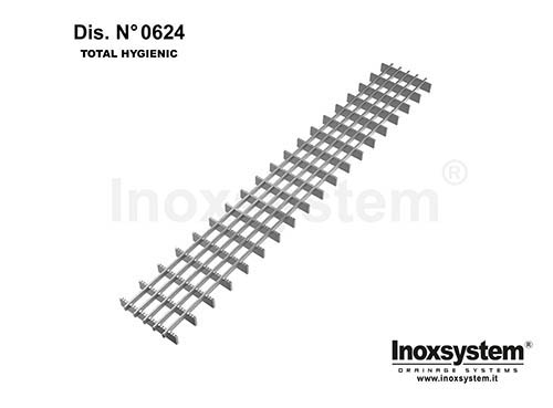 Total Hygienic non-slip multi-slot grating mesh 50x22 DWG 0624