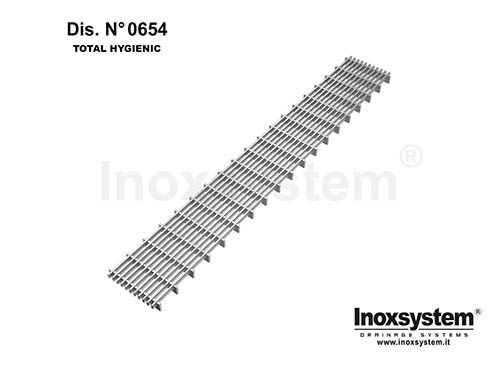 Total Hygienic multi-slot heel-guard grating mesh 50x8 DWG 0654