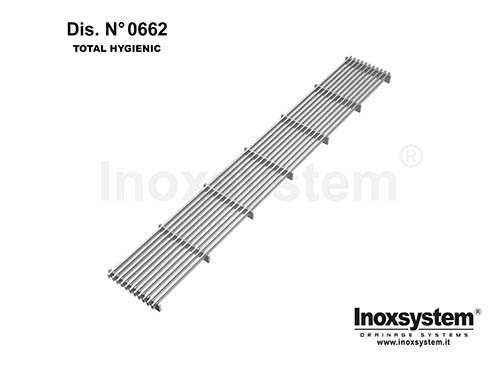 Total Hygienic multi-slot anti-heel and anti-slip grating mesh 160x8 DWG 0662