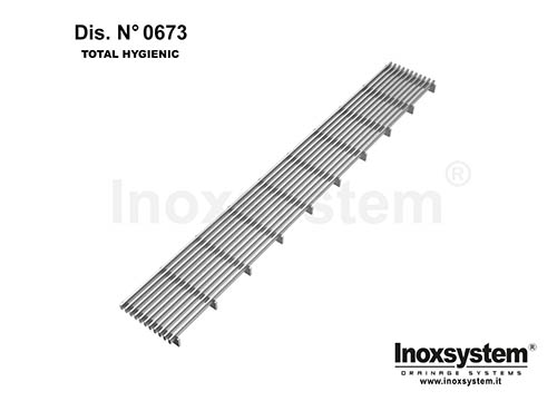 Total Hygienic multi-slot anti-heel design grating mesh 100x8 DWG 0673