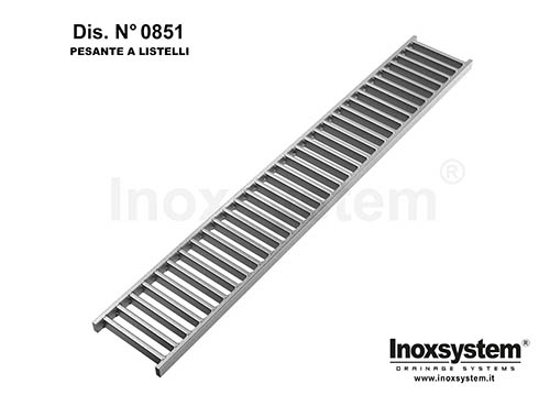 Grille à barreaux 25x8 mm pour poids lourds – vide 20 mm en acier inoxydable