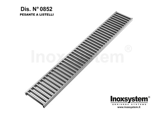 Grille à barreaux 25x8 mm pour poids lourds – vide 15 mm en acier inoxydable