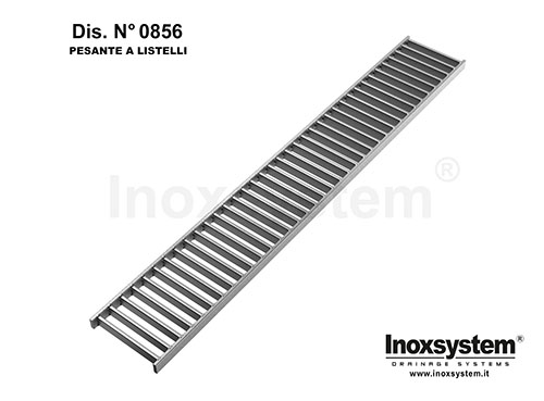 Grille à barreaux 25x5 mm pour poids lourds – vide 20 mm en acier inoxydable