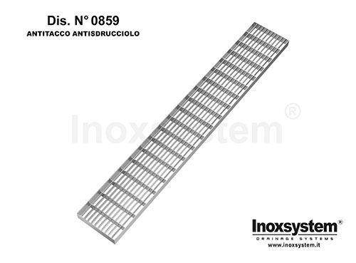 Grilles standards antitalon antidérapante en acier inoxydable