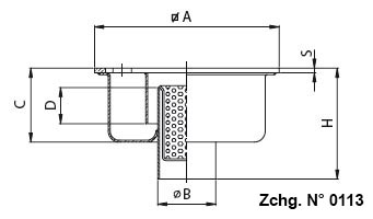 Standardabläufe und Abläufe in niedriger in Edelstahl