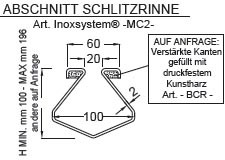 linie 1070 abschnitt kastenrinne in edelstahl