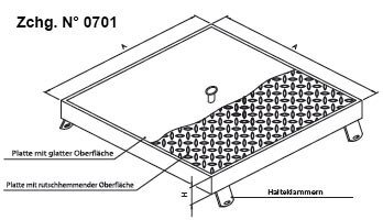 Serie massiv Fabrikationsstärke 3-6-8 mm mit verstärkter Platte für hohe Fahrbelastung