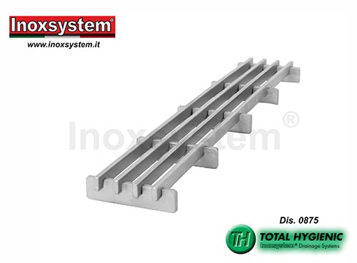 Grille multi-slot Design Total Hygienic en acier inoxidable - antibacterienne