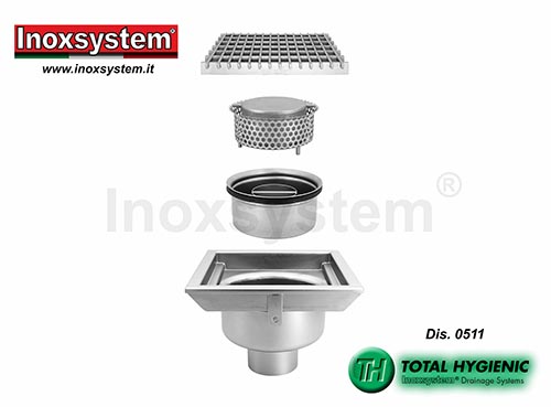 Chiusini a griglia Total Hygienic tazza sifonata e cestello estraibile